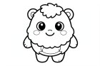 Coloring page cute little animal