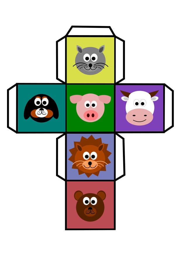 Image dice - animals