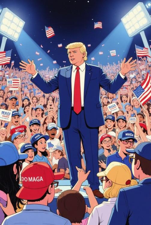 Donald Trump at meeting