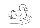 Coloring page duckling