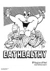 Coloring page eat healthy