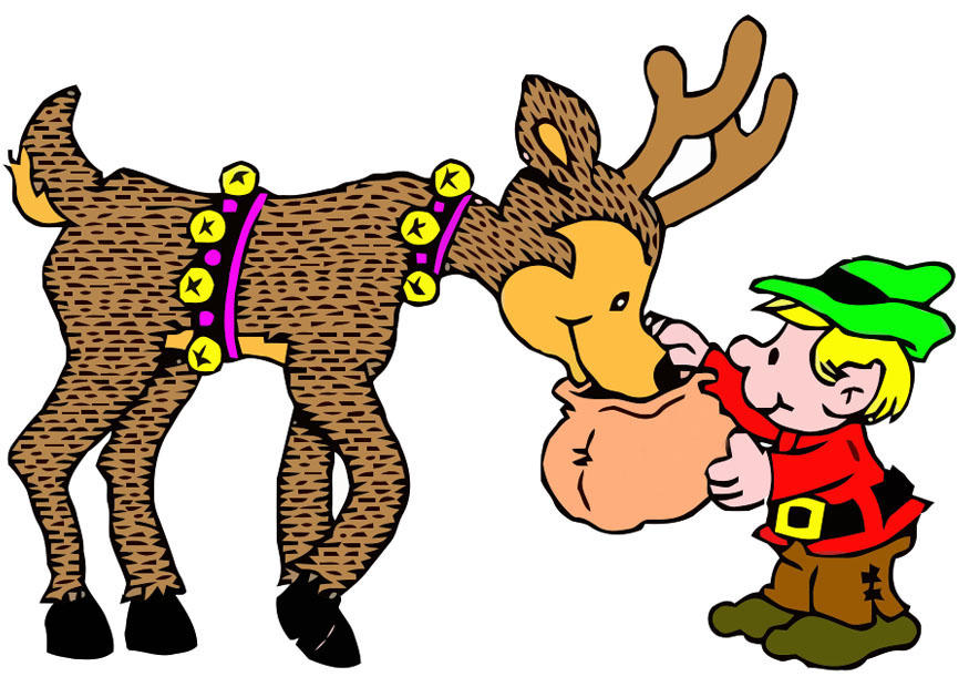 Image elf with reindeer