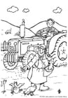 Coloring page farmer