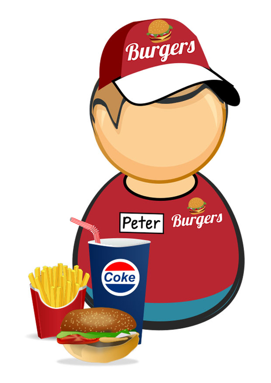 Image fast food employee