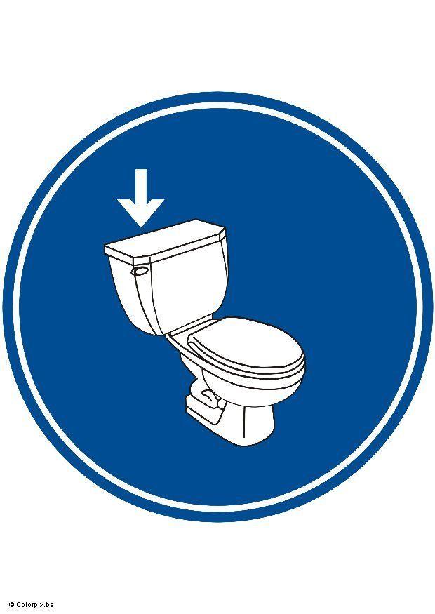 Image flush the toilet