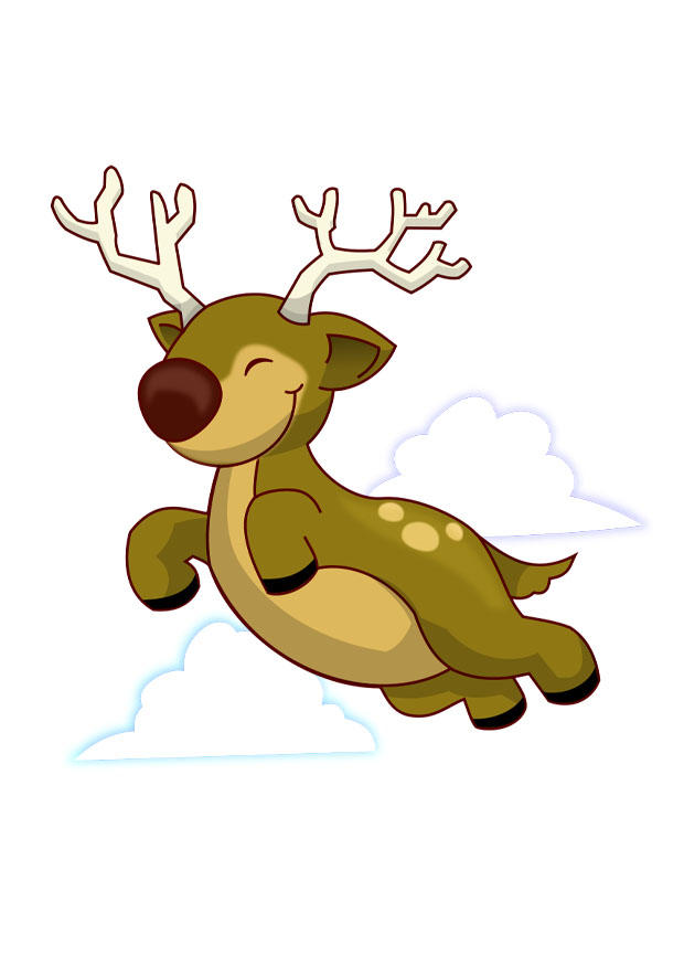 Image flying reindeer