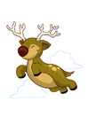 Image flying reindeer