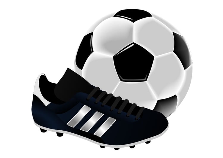 Image football shoe and ball