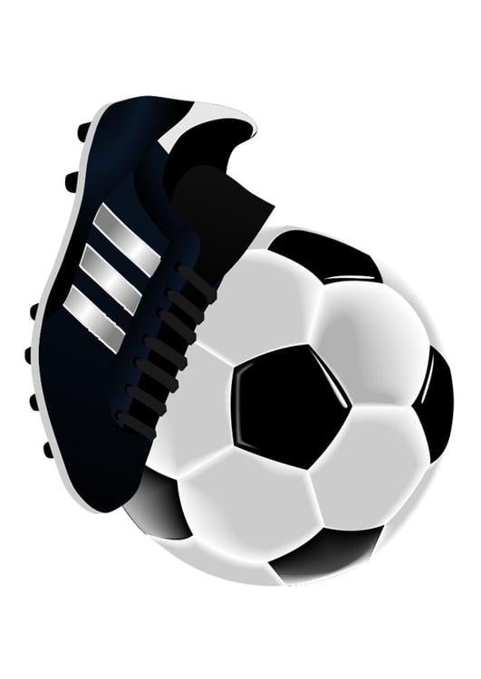 football shoe and ball