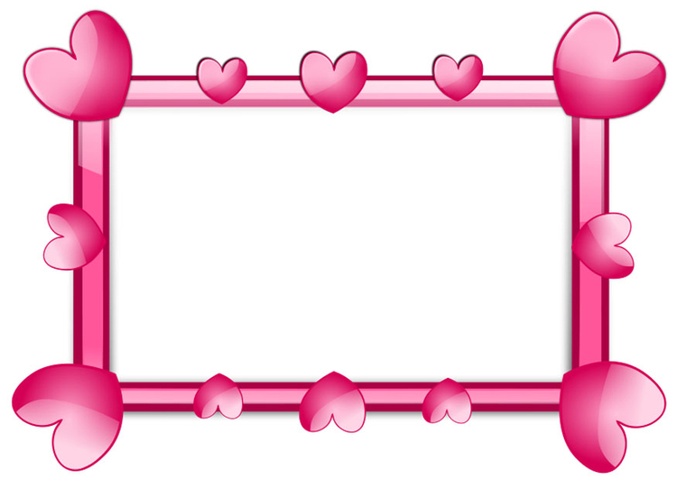 Image frame of hearts