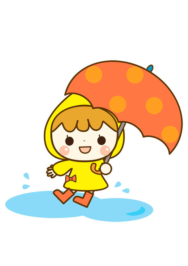 Image girl in puddle
