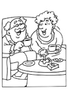 Coloring page grandma and grandpa