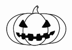 Coloring page Halloween pumpkin