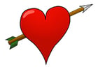 Images heart and arrow