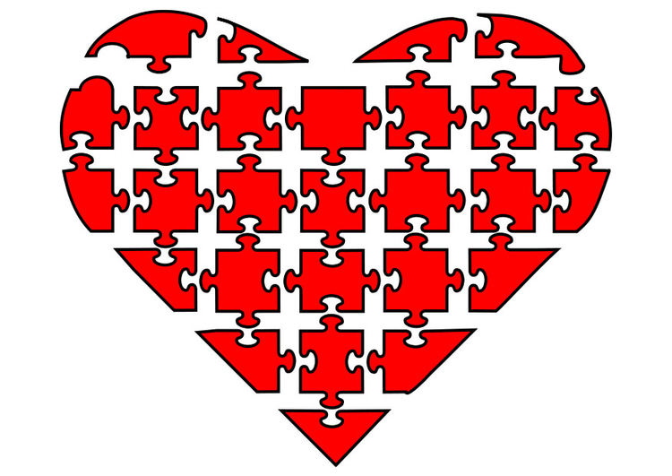 Image jigsaw heart