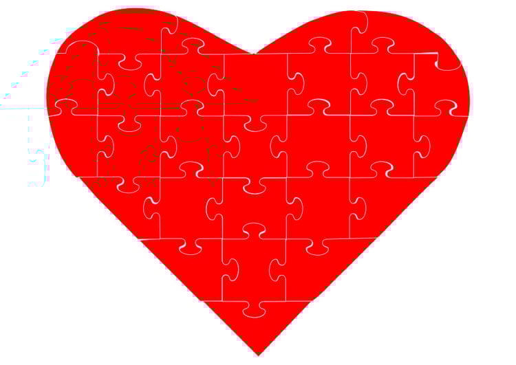 Image jigsaw heart