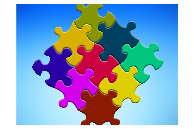Image jigsaw puzzle pieces