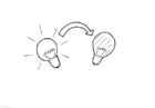 Coloring page lights out - energy saving