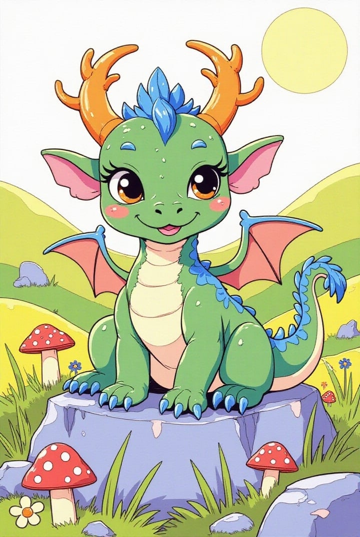 little dragon in the sun
