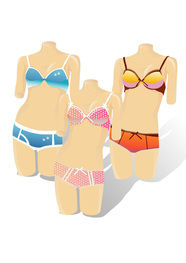 Image mannequins with bikinis