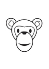 Coloring page monkey head