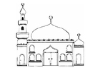 Coloring page mosque