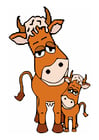 mother cow and calf