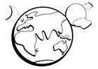Coloring page night and day