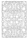 Coloring page night - moon and stars