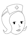 Coloring page nurse