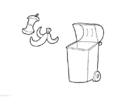 Coloring page Organic waste