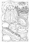 Coloring page pastry