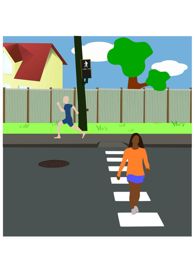 Image pedestrian crossing