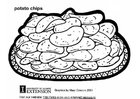 Coloring page potato chips