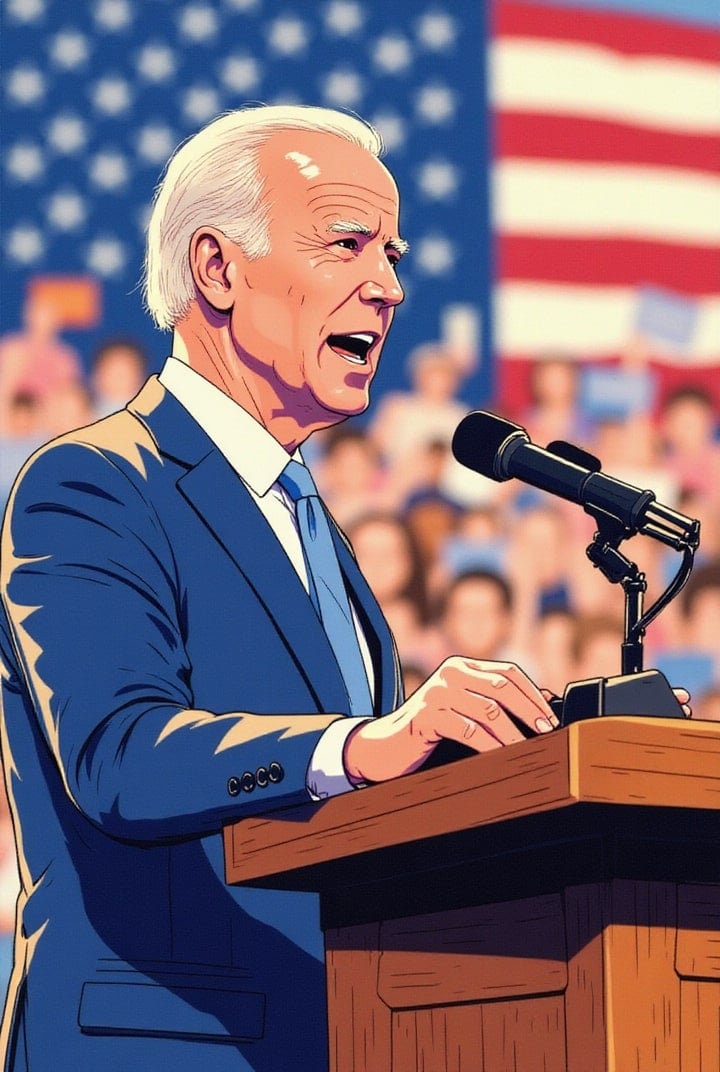 President Biden at a rally