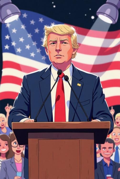 President Trump addresses supporters