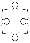 Coloring page puzzle piece