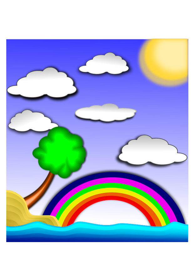 Image rainbow landscape