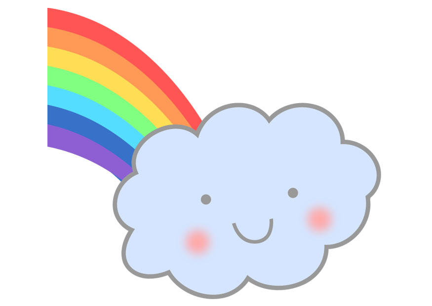 Image rainbow with cloud