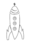 Coloring page rocket