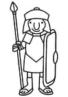 Coloring page Roman soldier