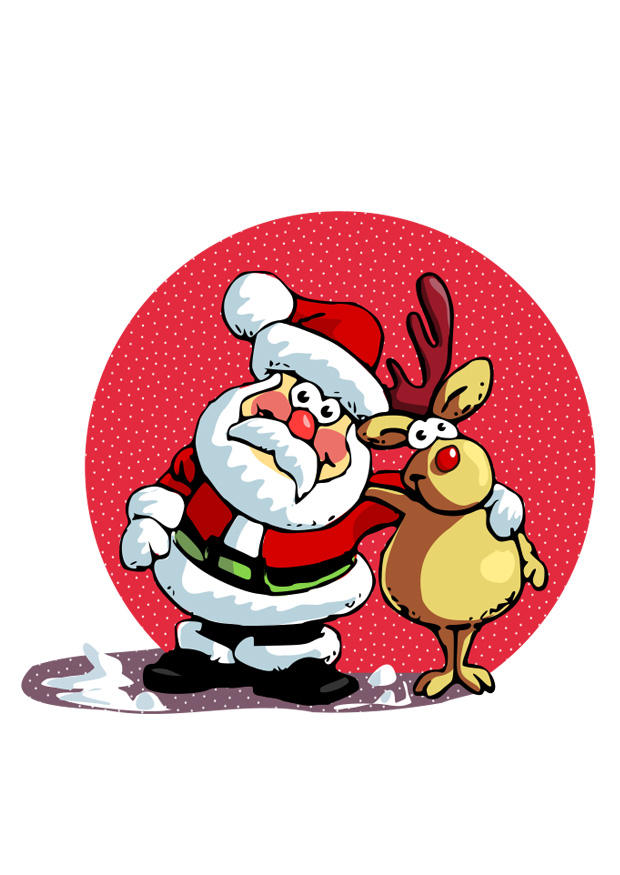 Image Santa Claus and reindeer