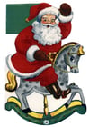 Images Santa Claus on rocking horse