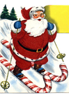 Santa Claus on skis