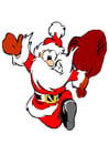 Image Santa Claus running