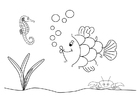 Coloring page sea