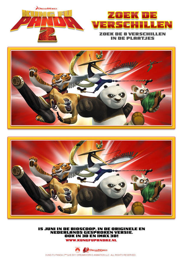 Spiksplinternieuw Image seek the difference - Kung Fu Panda 2 - free printable images PL-96