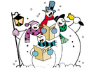 Image singing snowmen