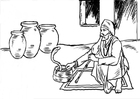 Coloring page snake charmer