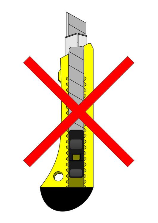 snap-off blade knife prohibited